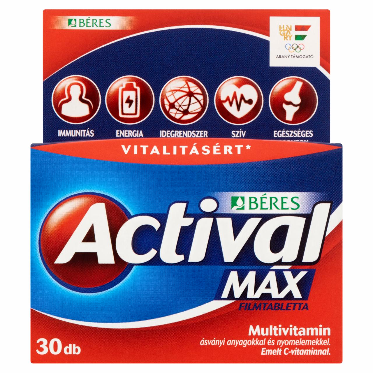 Képek - Béres Actival Max multivitamin filmtabletta 30 db 49,2 g