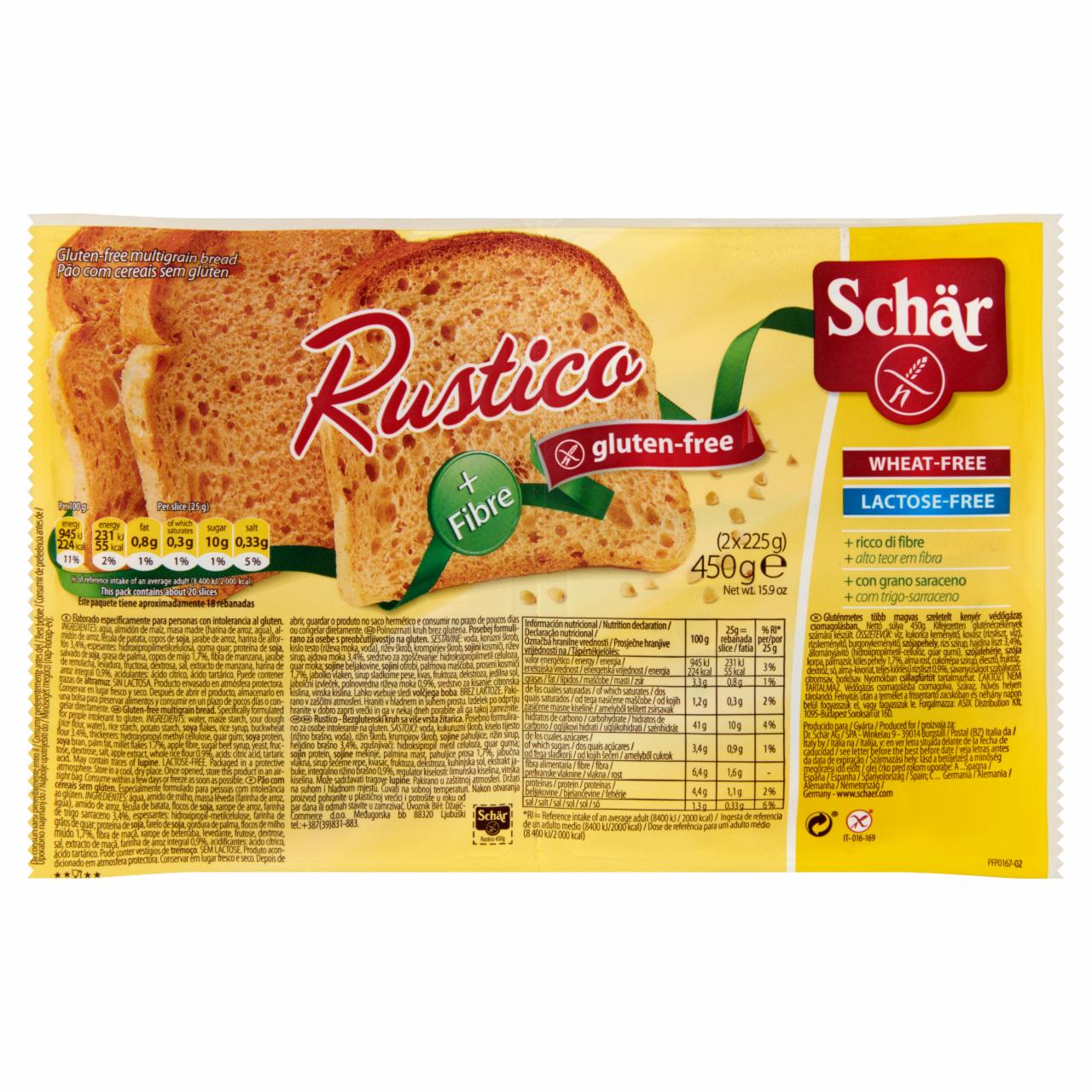 Képek - Schär Rustico gluténmentes több magvas szeletelt kenyér 2 x 225 g