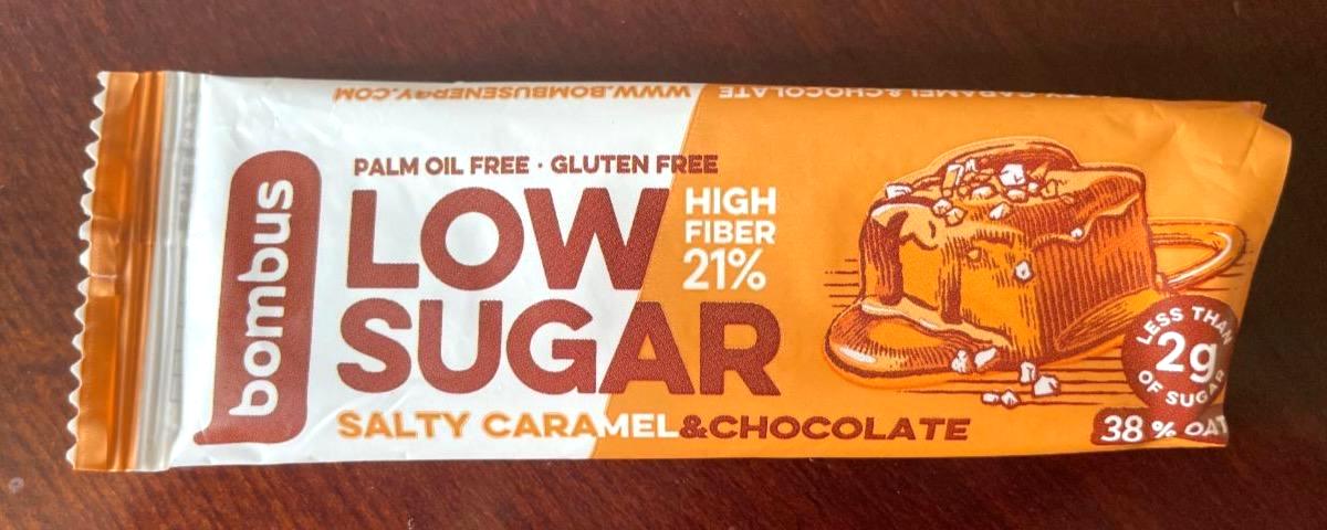 Képek - Salty caramel & chocolate bar Low sugar Bombus