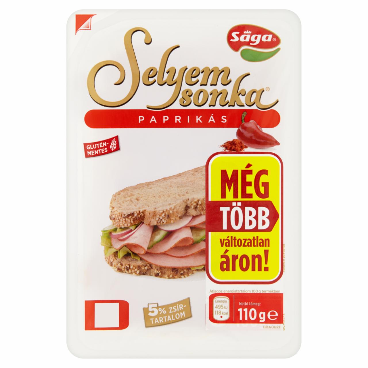 Képek - Sága paprikás Selyemsonka, gluténmentes 110 g