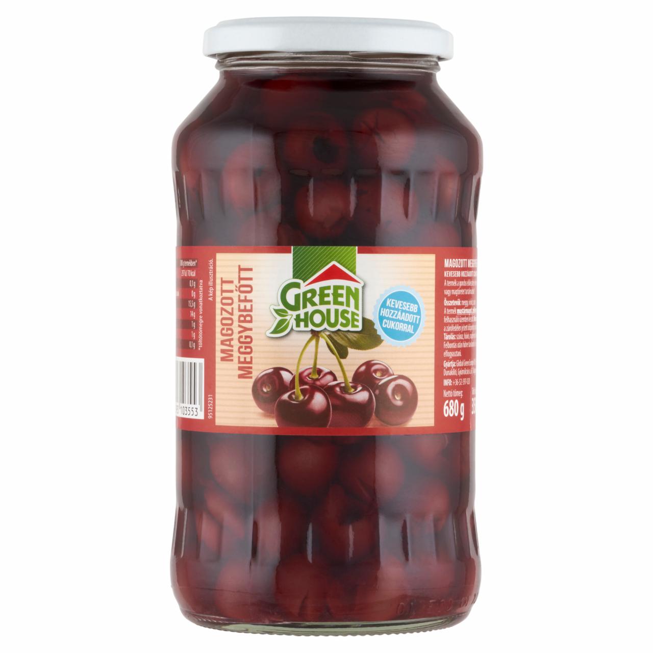Képek - Green House magozott meggybefőtt 680 g
