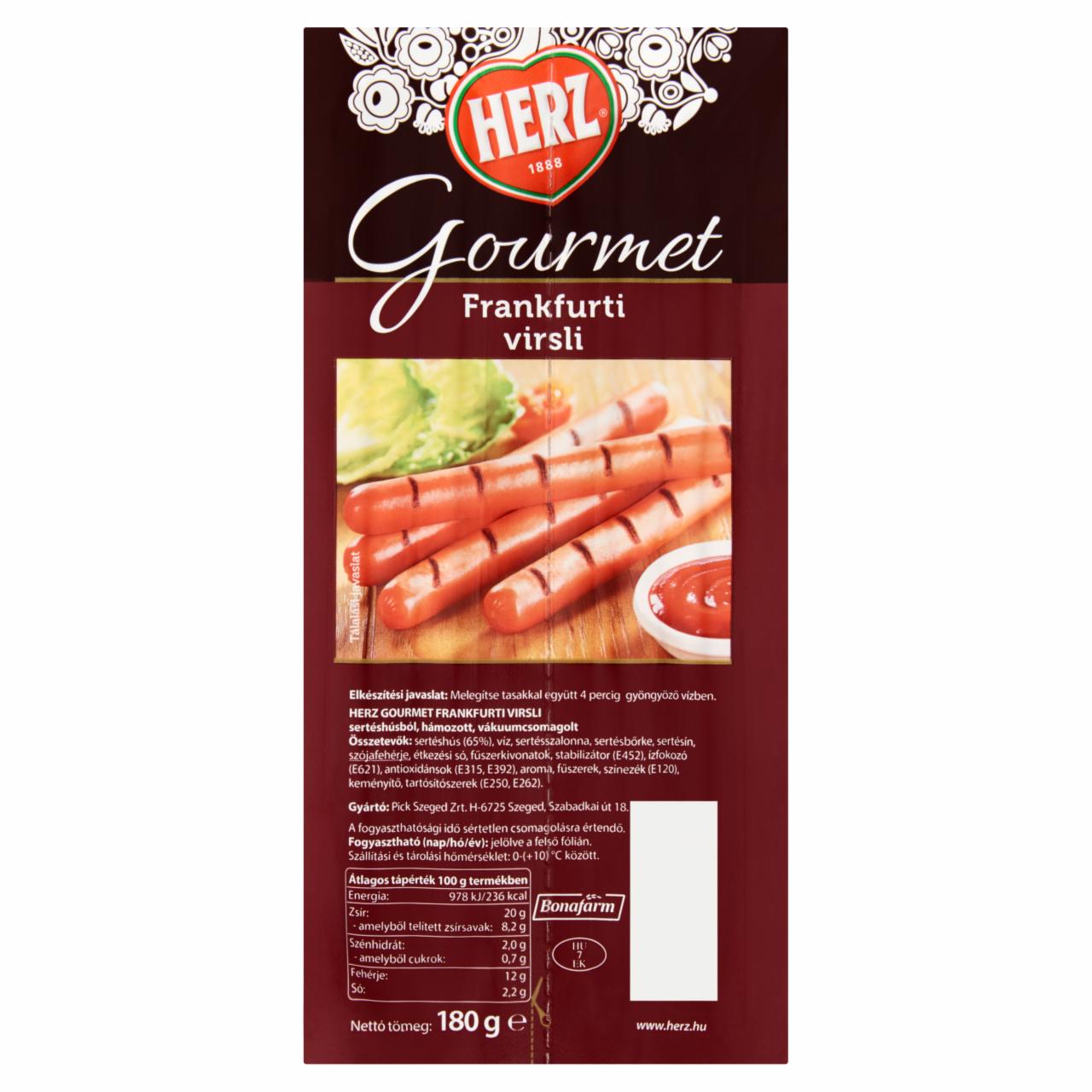 Képek - HERZ Gourmet frankfurti virsli 180 g