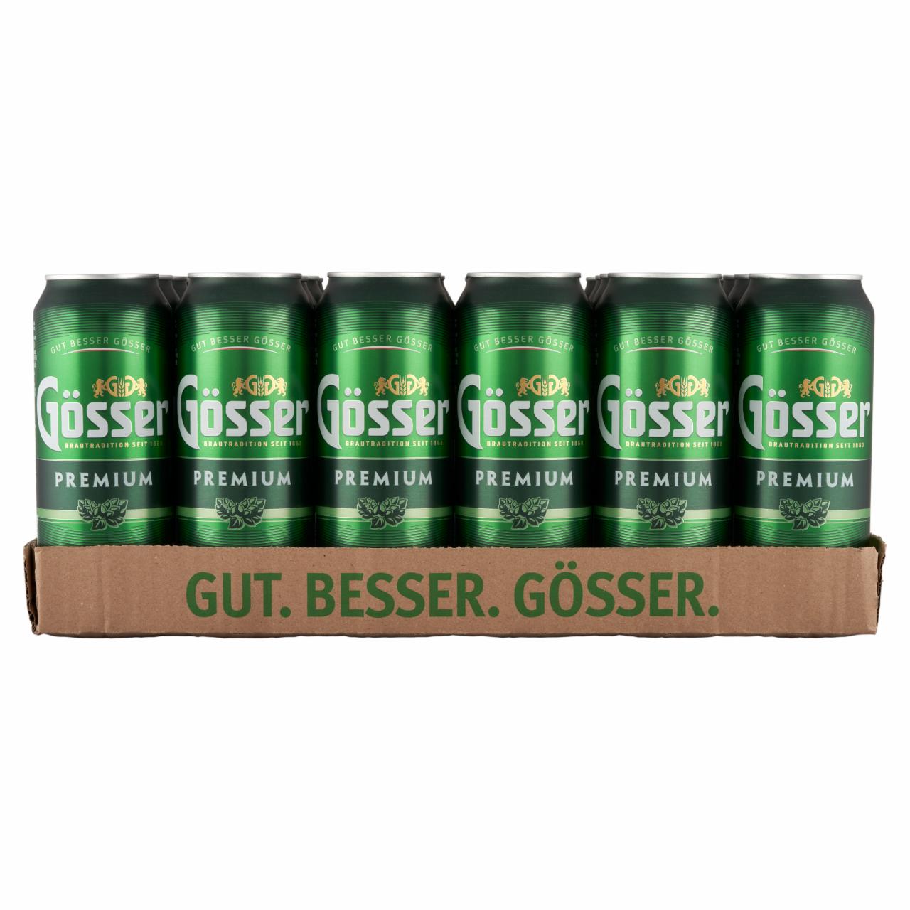 Képek - Gösser Premium minőségi világos sör 5,0% 24 x 500 ml