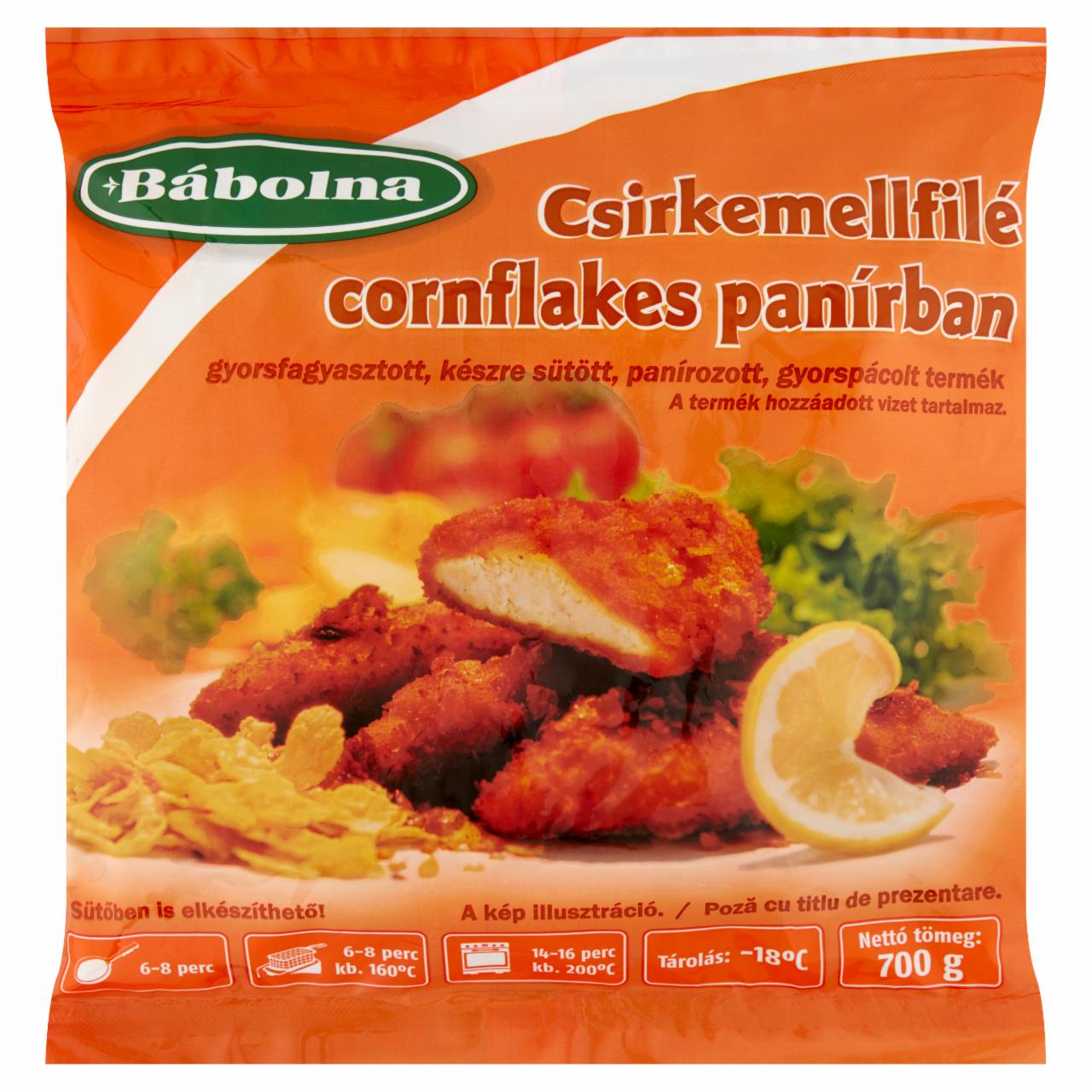 Képek - Bábolna gyorsfagyasztott csirkemellfilé cornflakes panírban 700 g