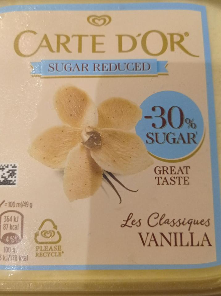 Képek - Carte D'Or csökkentett cukortartalmú vaníliás jégkrém 1000 ml