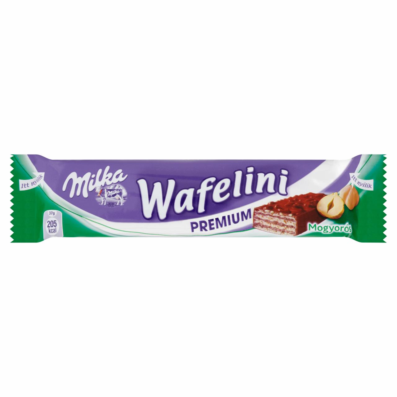 Képek - Milka Wafelini Premium mogyoródarabokkal szórt, mogyorós krémmel töltött ostya 37 g