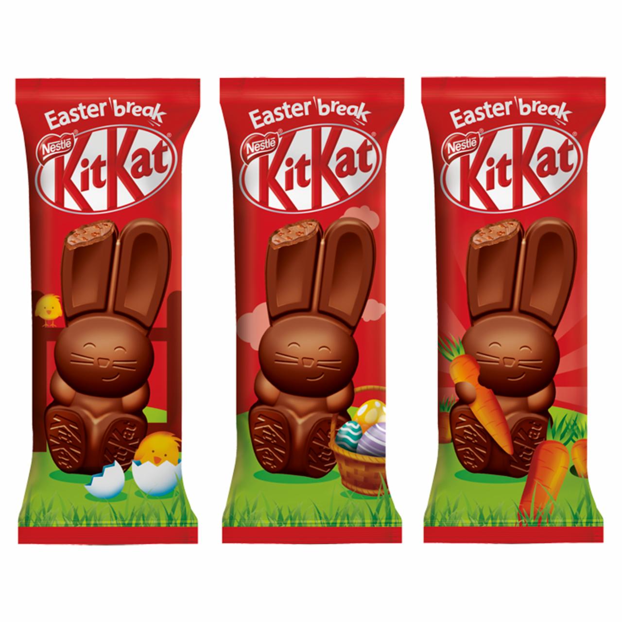 Képek - KitKat tejcsokoládé csokoládés töltelékkel, gabona- és ostyadarabokkal 29 g