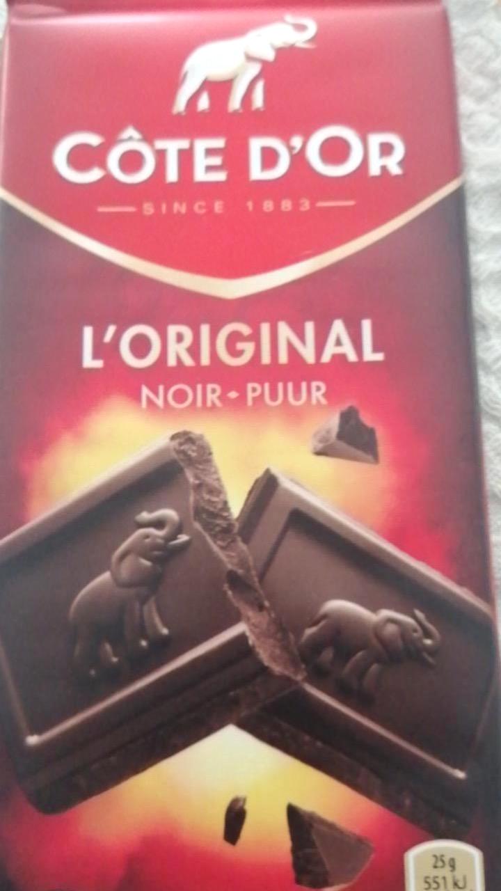 Képek - Francia táblás csokoládé Noir Côte D'or