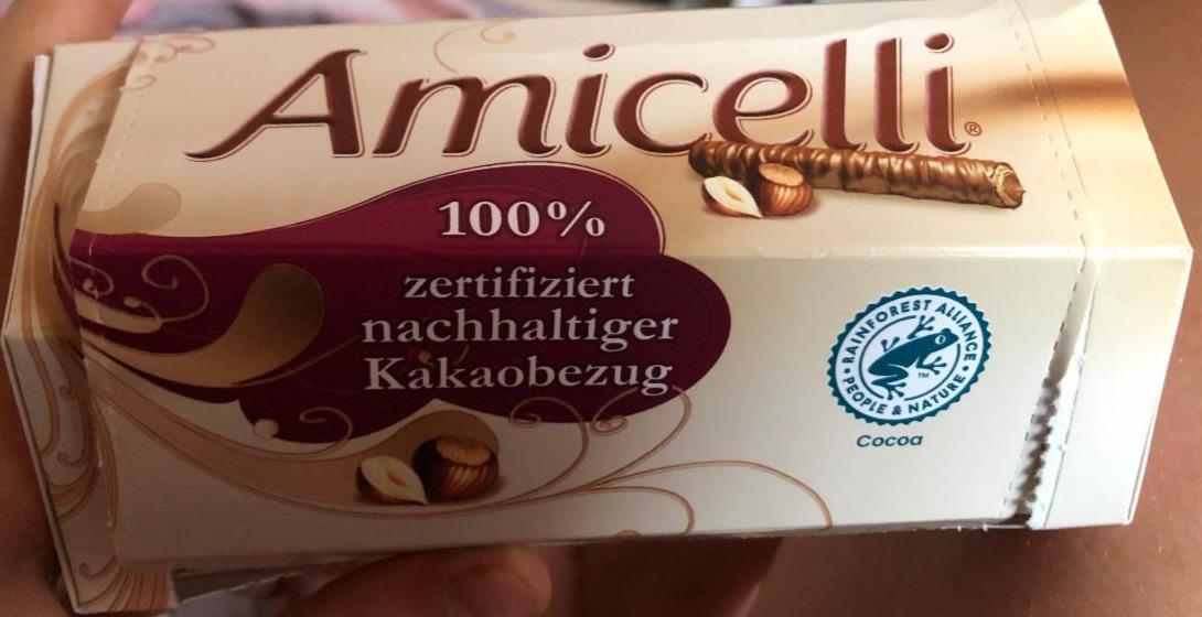 Képek - Amicelli mogyorókrémmel töltött tejcsokoládéval bevont ostyakülönlegesség 225 g