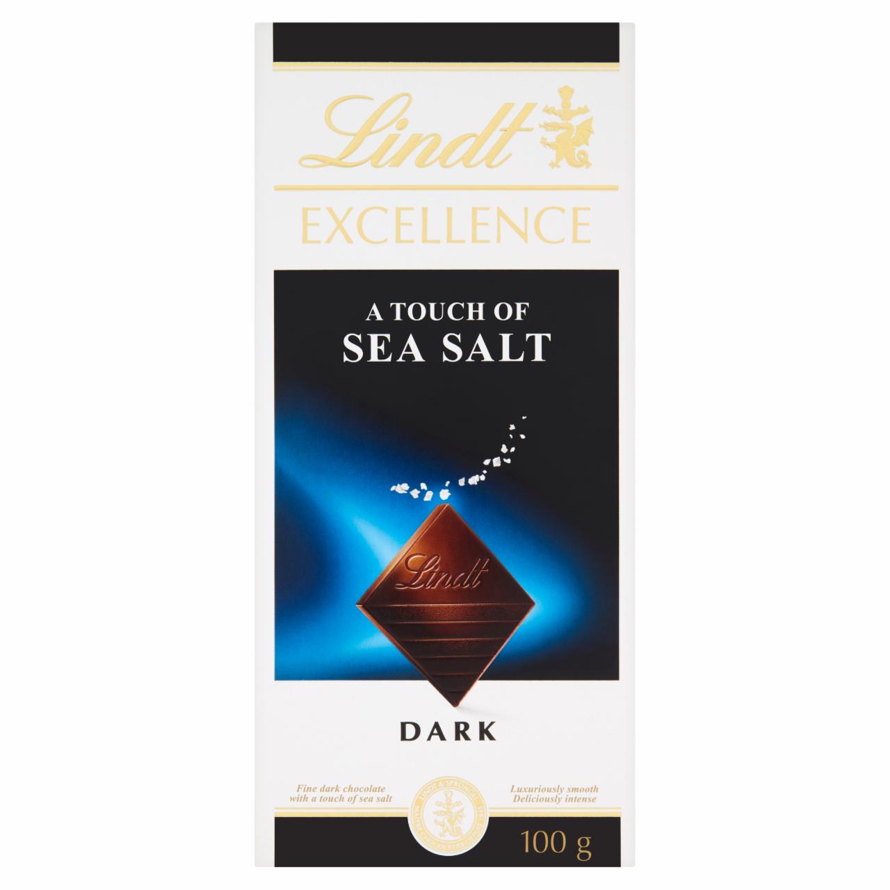 Képek - Lindt Excellence A Touch of Sea Salt finom keserű csokoládé tengeri sóval 100 g