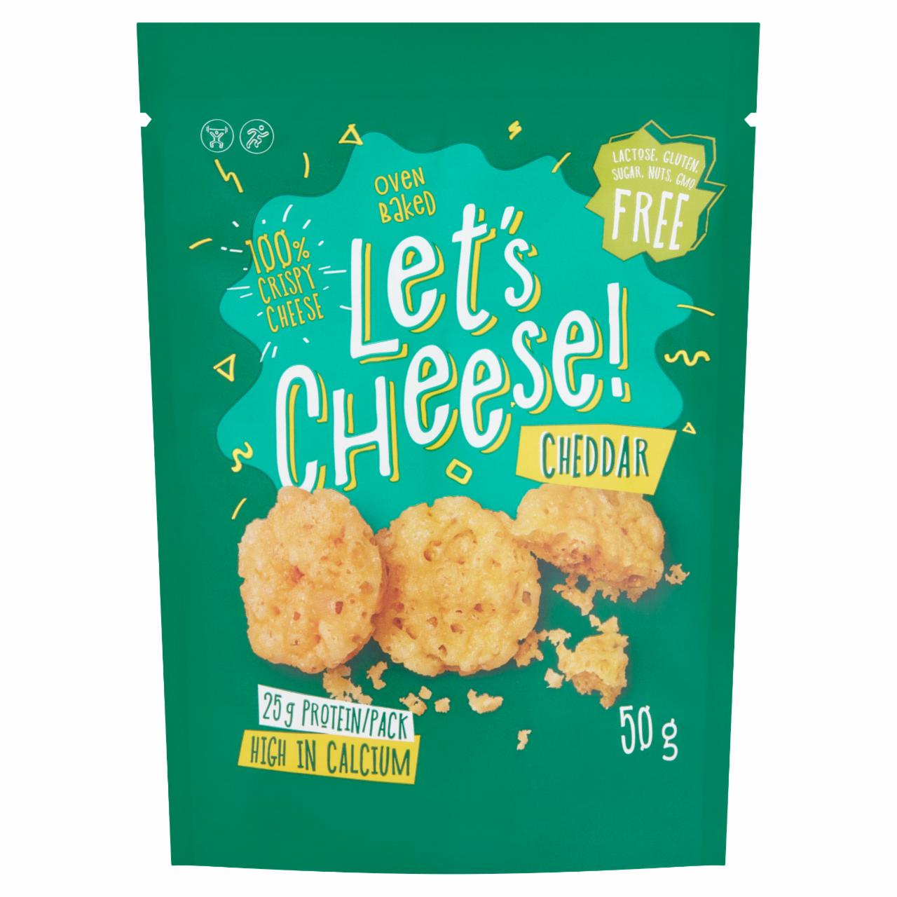 Képek - Let's Cheese! ropogós, sült cheddar sajt snack 50 g