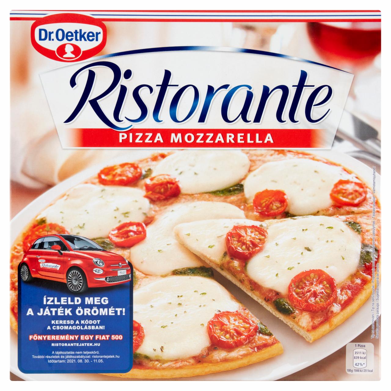 Képek - Dr. Oetker Ristorante Pizza Mozzarella gyorsfagyasztott pizza sajttal és bazsalikommal 335 g