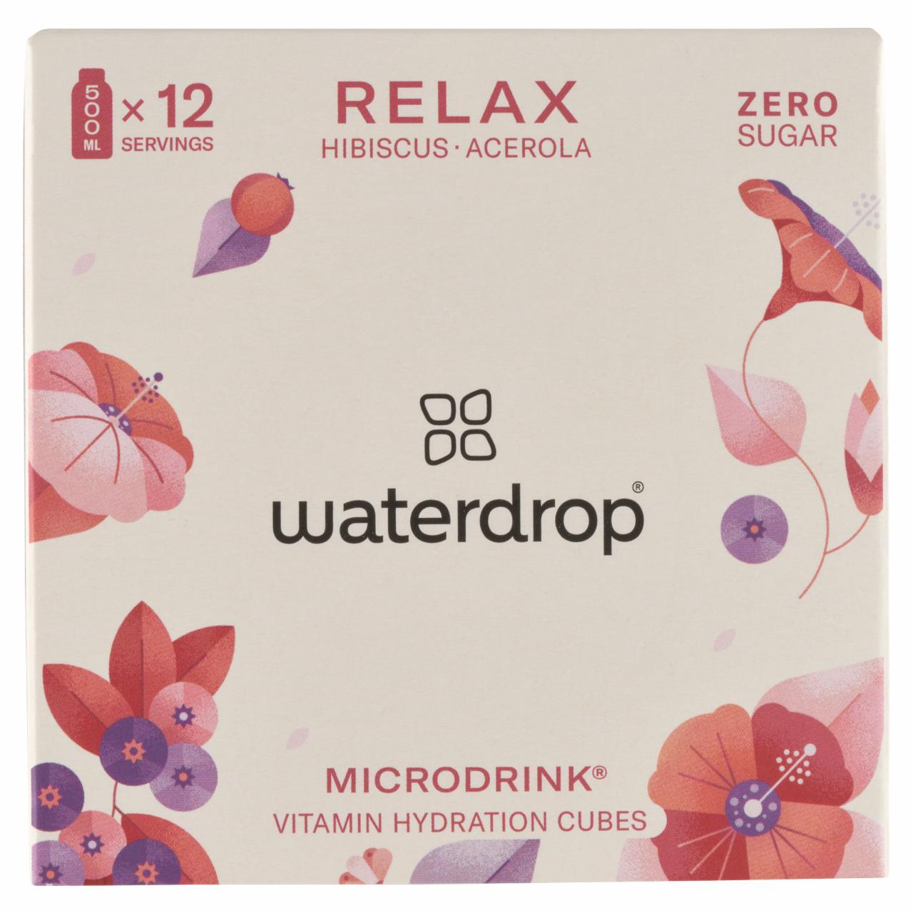 Képek - Waterdrop pezsgő kocka hibiszkusz, acerola, málna ízesítés 24 g