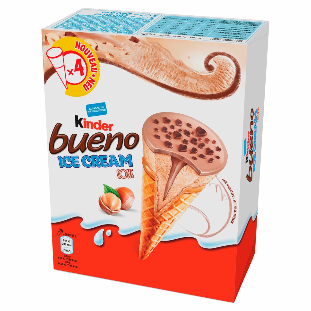 Képek - Kinder multipack tölcséres jégkrém Bueno 4 x 90 ml