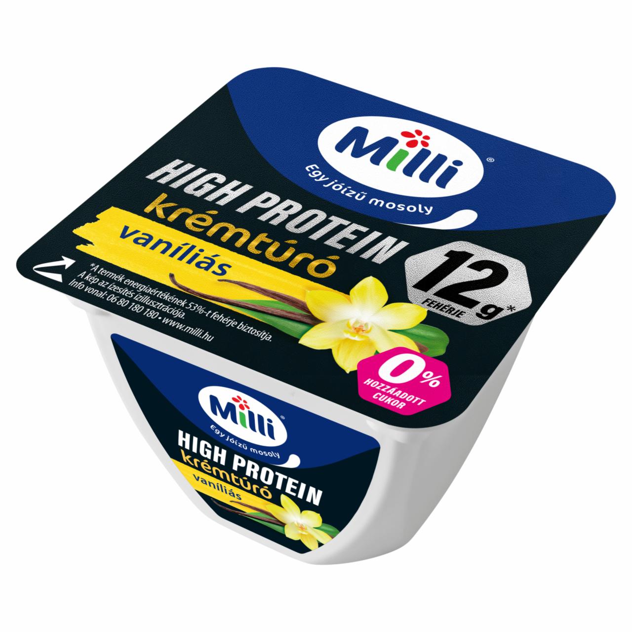 Képek - Milli High Protein vaníliás krémtúró 150 g