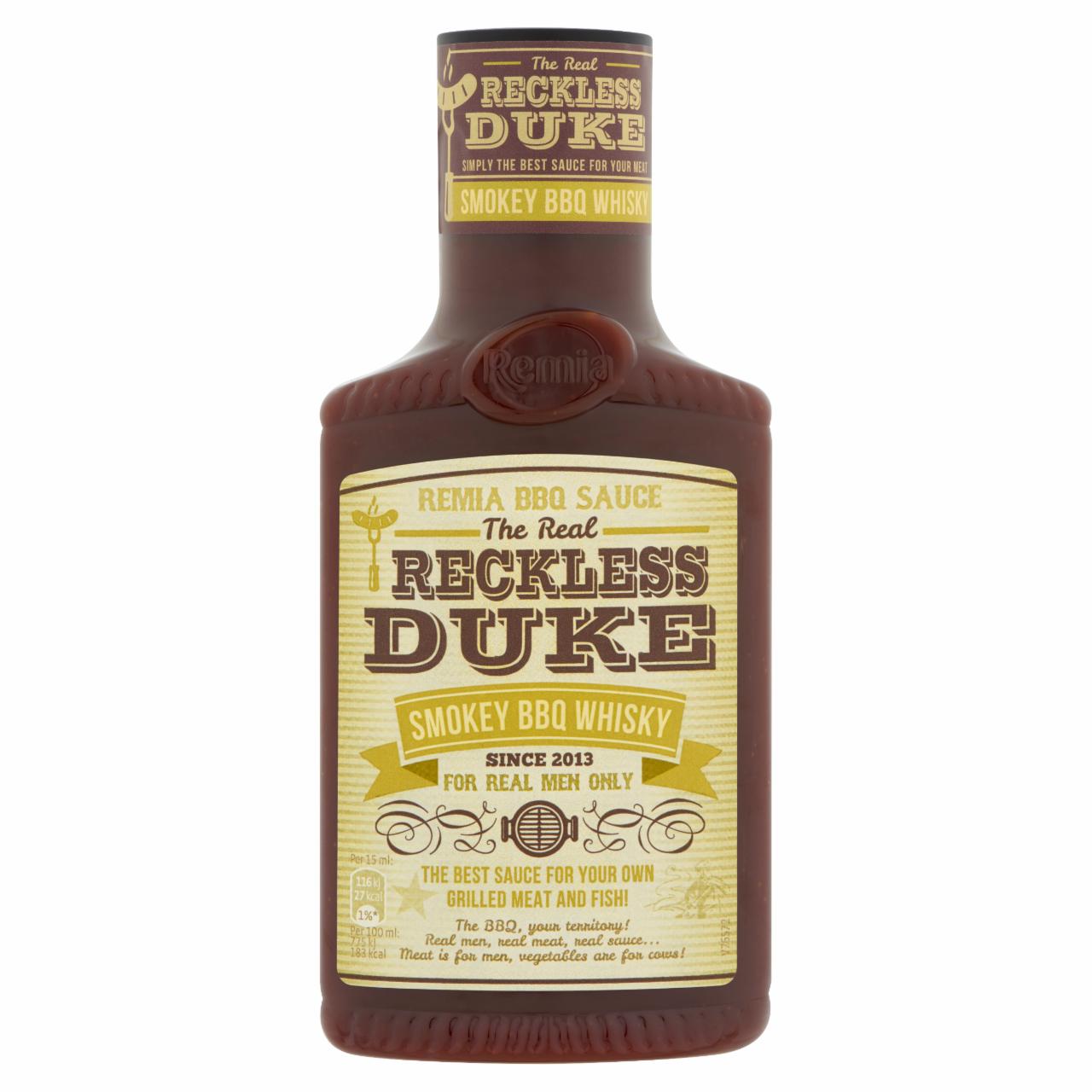 Képek - Remia Reckless Duke whiskey-s BBQ szósz 450 ml