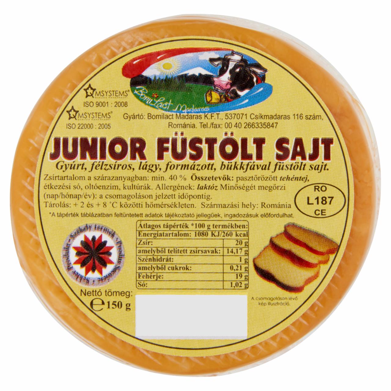 Képek - Junior füstölt sajt 150 g