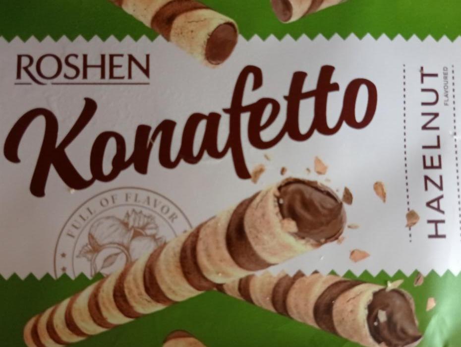 Képek - Roshen Konafetto mogyoró ízesítésű krémmel töltött ostyarúd 140 g