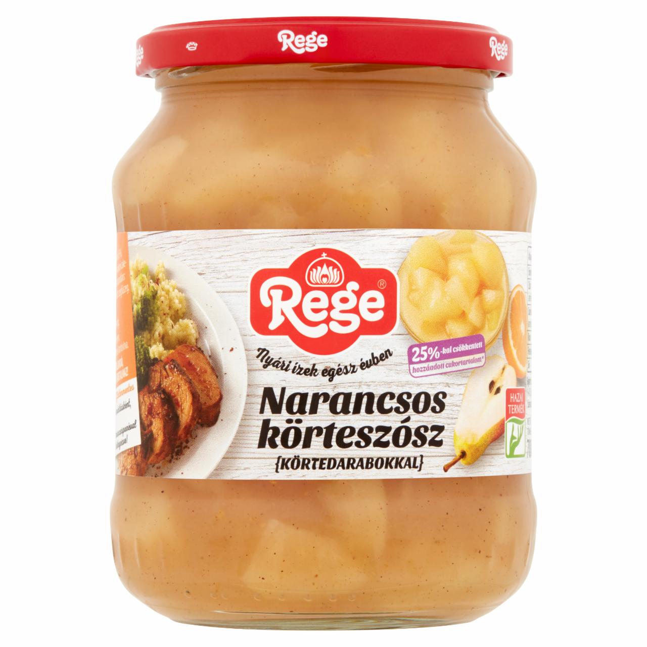 Képek - Rege narancsos körteszósz körtedarabokkal 700 g