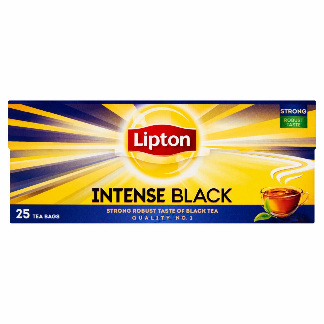 Képek - Lipton Intense Black fekete tea 25 filter
