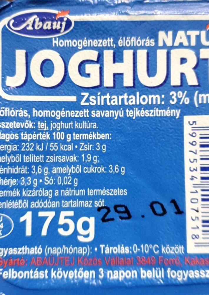 Képek - Natúr joghurt 3% Abaúj