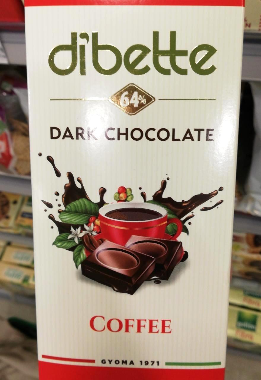 Képek - Kávé krémmel töltött étcsokoládé fruktózzal Dibette