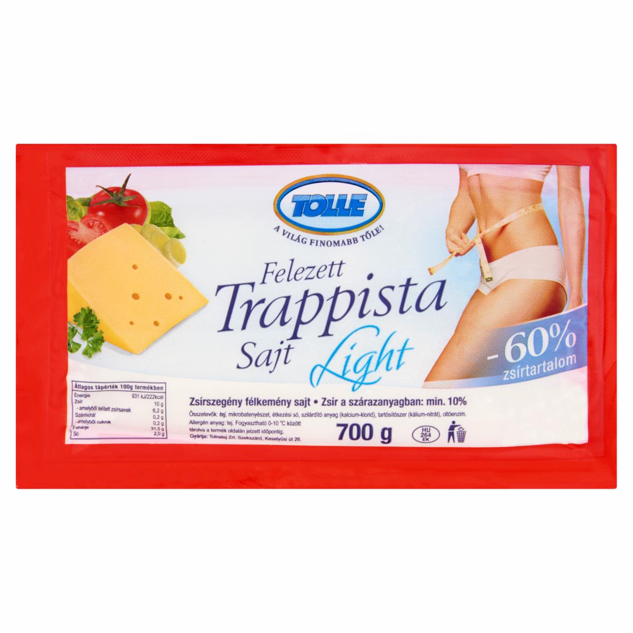 Képek - Tolle Light zsírszegény félkemény felezett trappista sajt 700 g