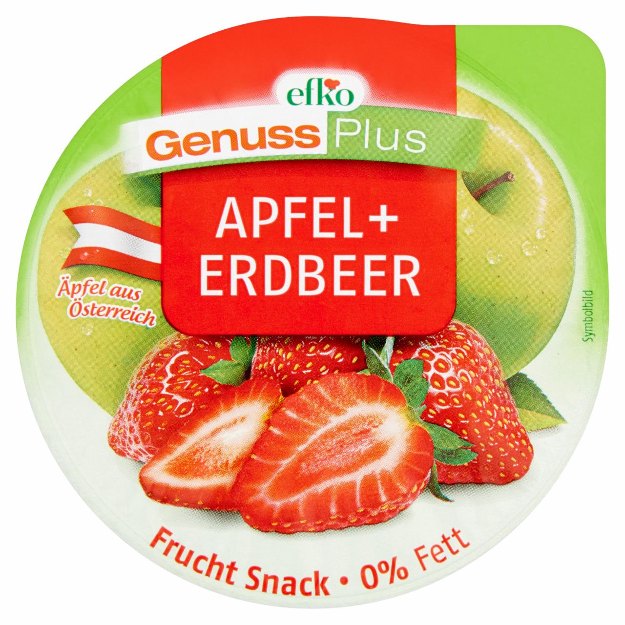 Képek - efko Genuss Plus alma + eper gyümölcspüré 180 g
