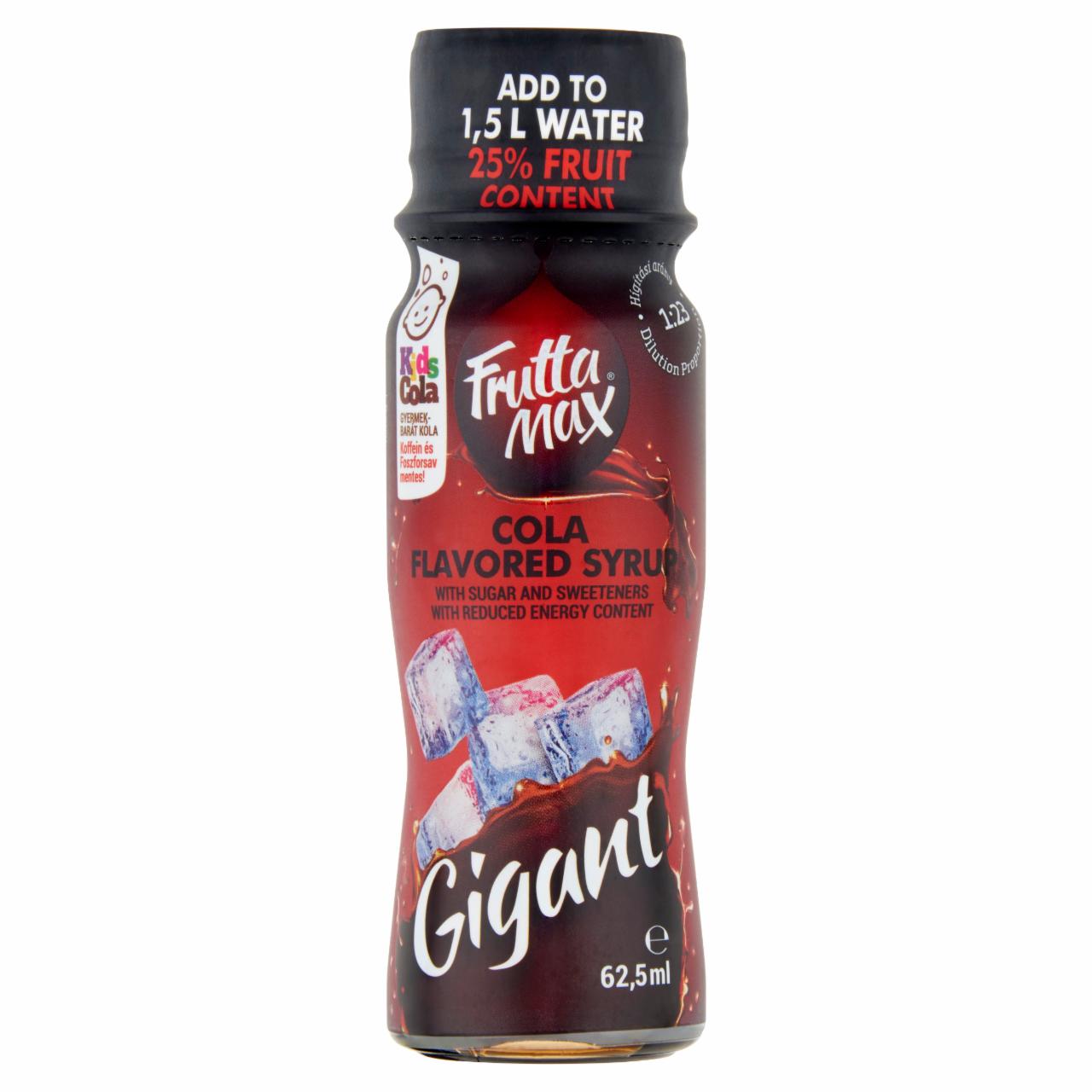 Képek - FruttaMax Gigant cola ízű szörp csökkentett energiatartalommal 62,5 ml