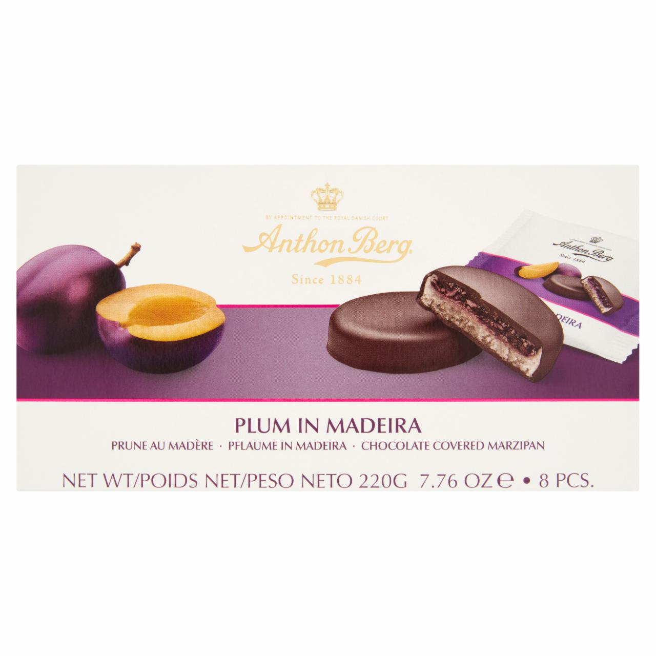 Képek - Anthon Berg csokoládé marcipánnal és Madeira likőrben lévő szilvával töltve 8 db 220 g