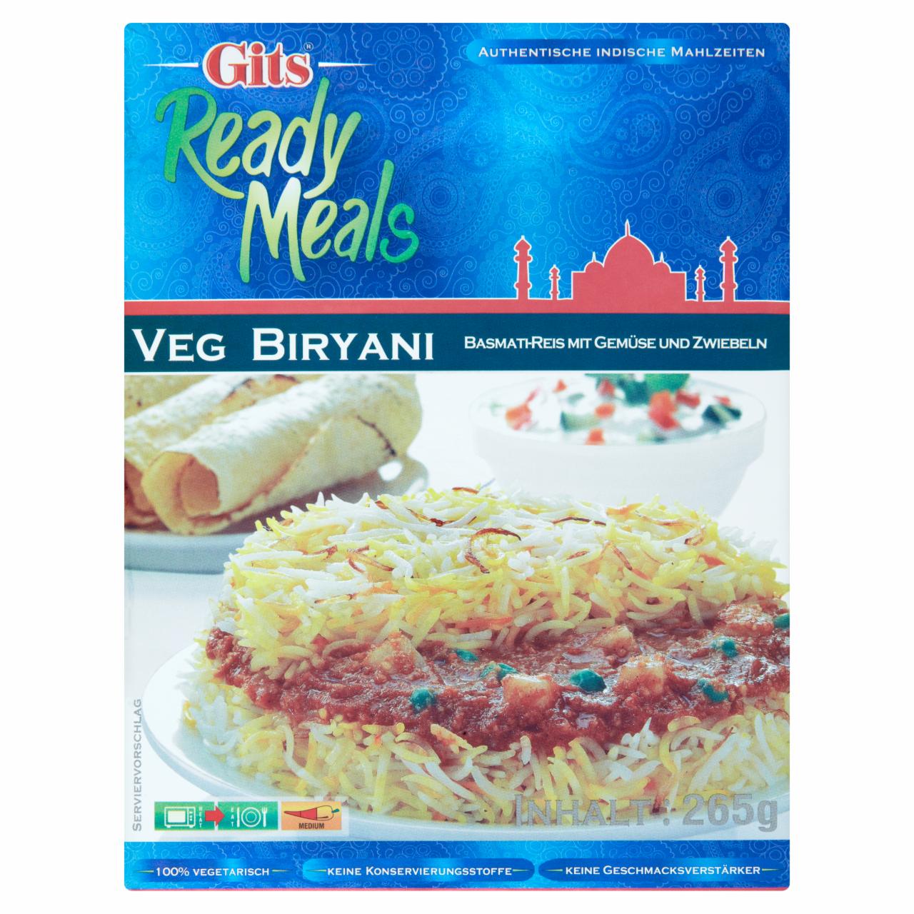 Képek - Gits Veg Biryani basmati rizs zöldséggel és hagymával 265 g
