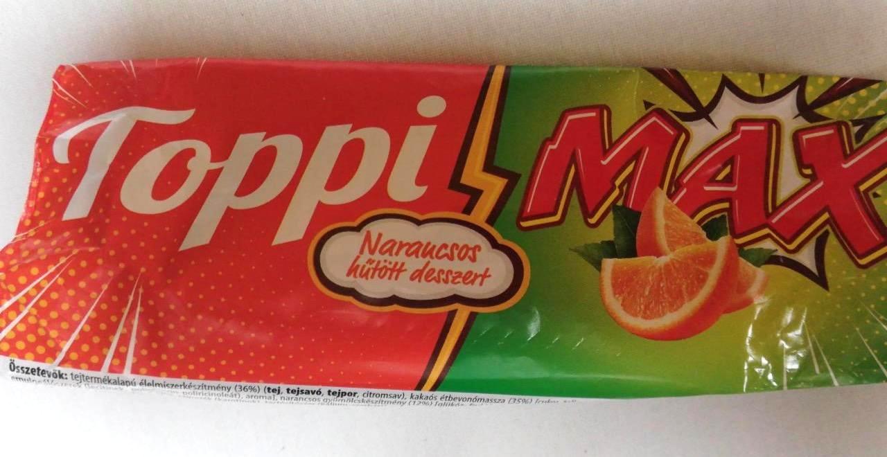 Képek - Hűtött desszert kakaós étbevonómasszába mártva narancsos töltelékkel Toppi Max