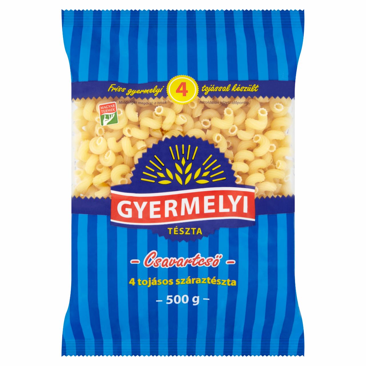 Képek - Gyermelyi csavartcső 4 tojásos száraztészta 500 g