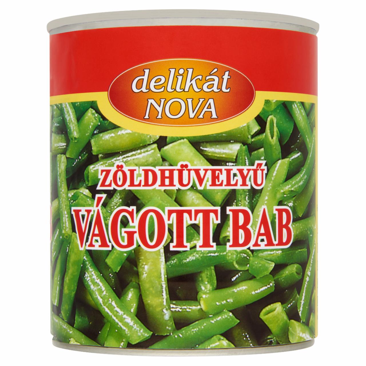 Képek - Nova Delikát zöldhüvelyű vágott bab 820 g