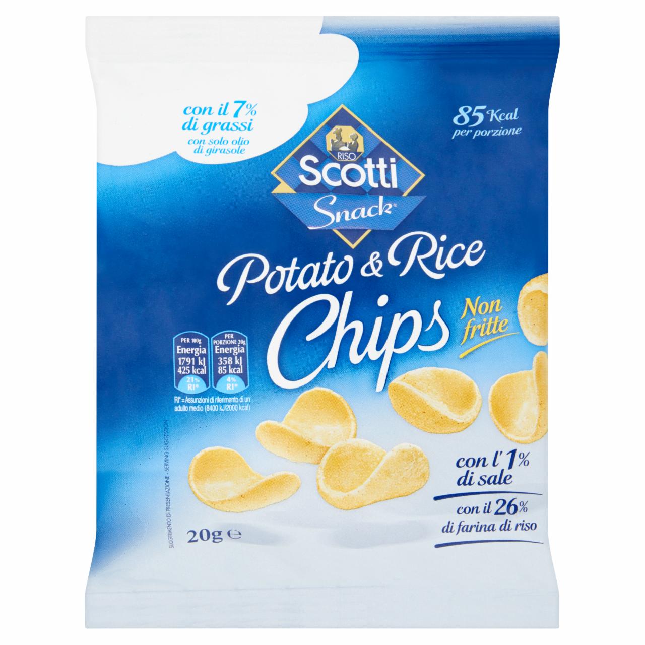 Képek - Riso Scotti Snack enyhén sós ízű burgonya és rizs snack 20 g