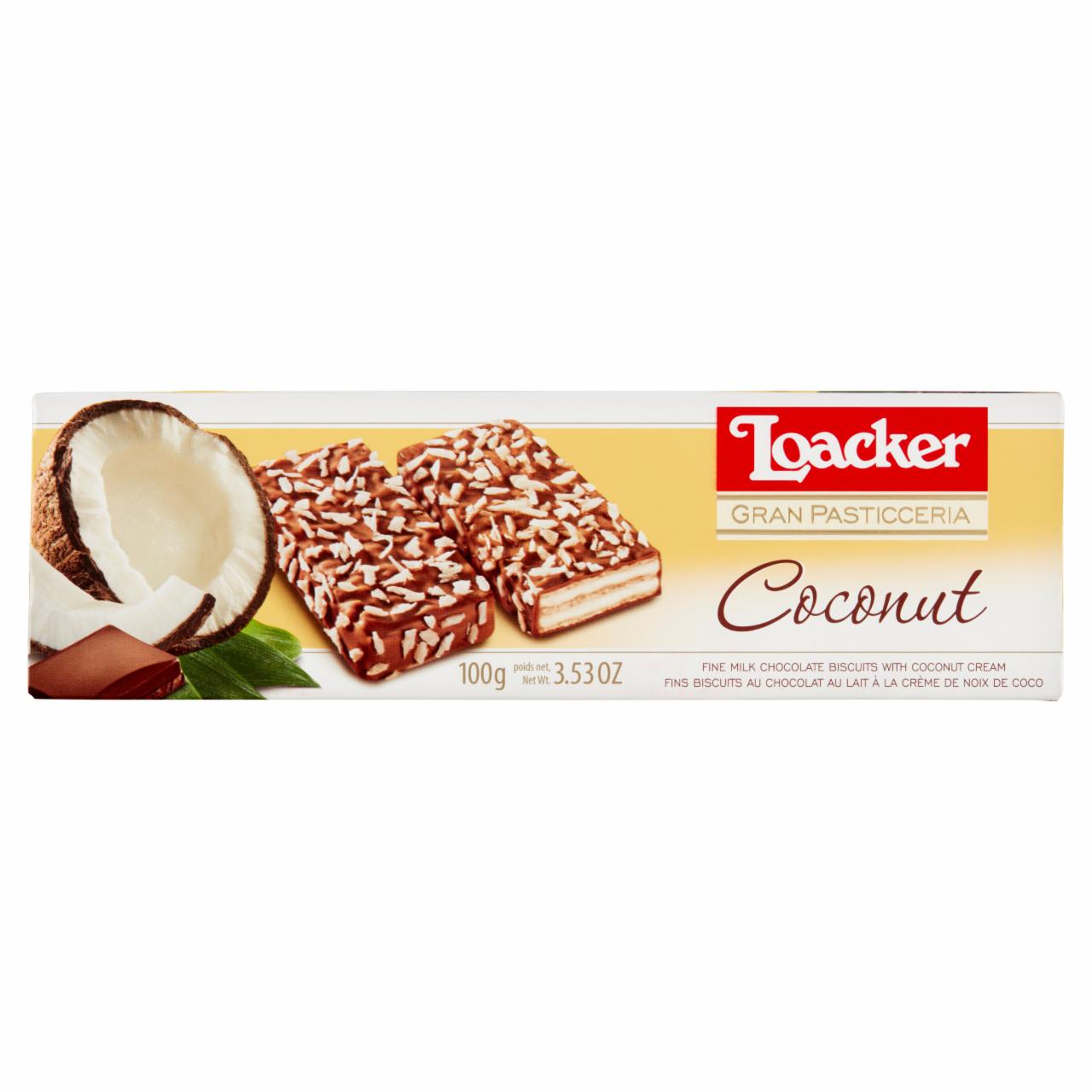 Képek - Loacker Patisserie Coconut finom kókuszos szelet tejcsokoládé bevonattal és kókuszdarabokkal 100 g