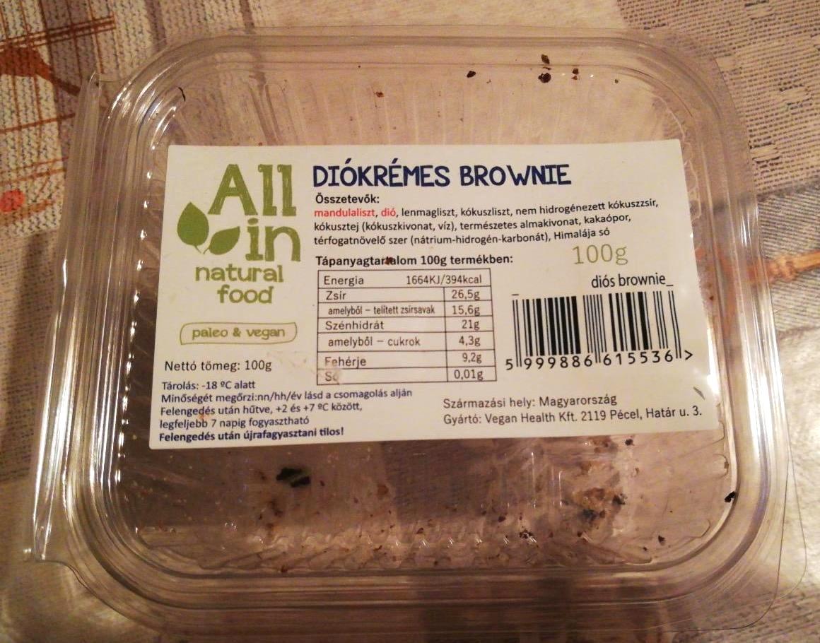 Képek - Diókrémes Brownie All in natural food