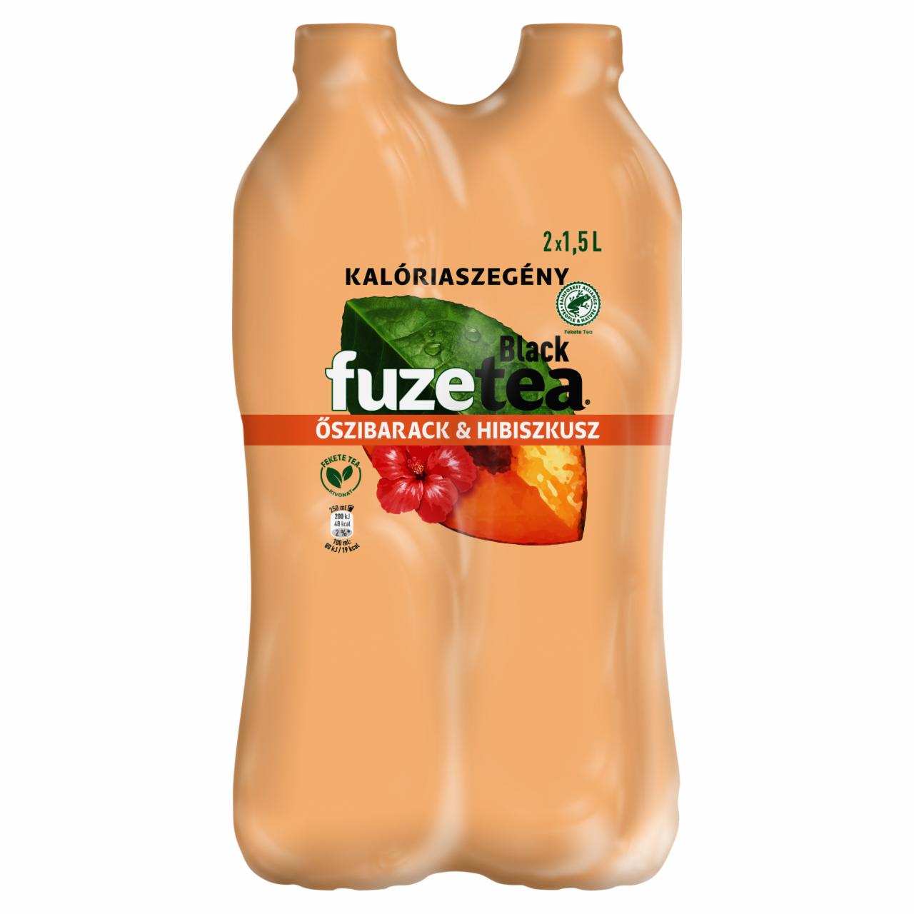 Képek - FuzeTea szénsavmentes őszibarack- és hibiszkuszízű üdítőital fekete tea kivonattal 2 x 1,5 l