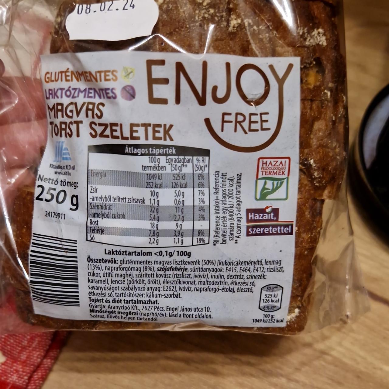 Képek - Gluténmentes magvas toast szeletek Enjoy Free