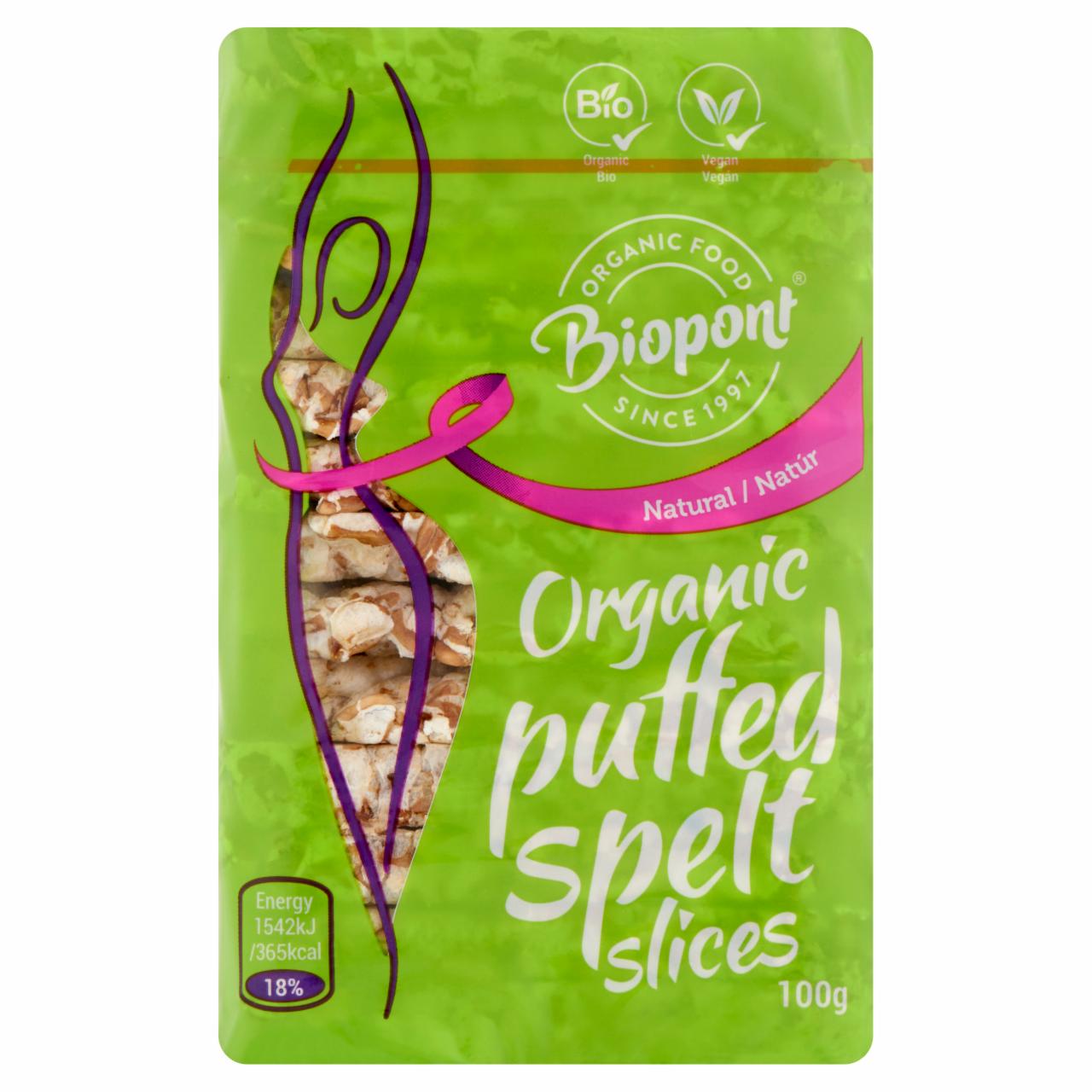 Képek - Biopont BIO natúr puffasztott tönkölybúza szelet 100 g