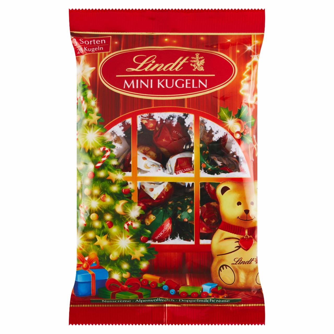 Képek - Lindt Mini Kugeln tejcsokoládé és vegyes töltött tejcsokoládé 145 g