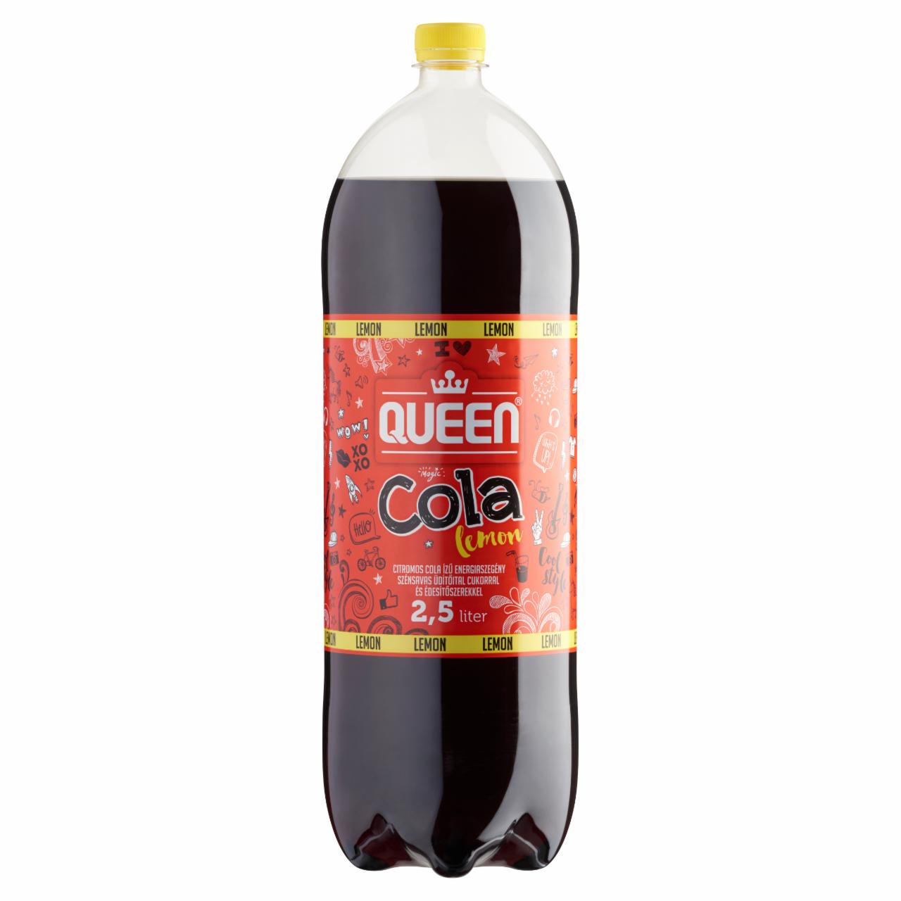 Képek - Queen citromos cola ízű energiaszegény szénsavas üdítőital cukorral és édesítőszerekkel 2,5 l