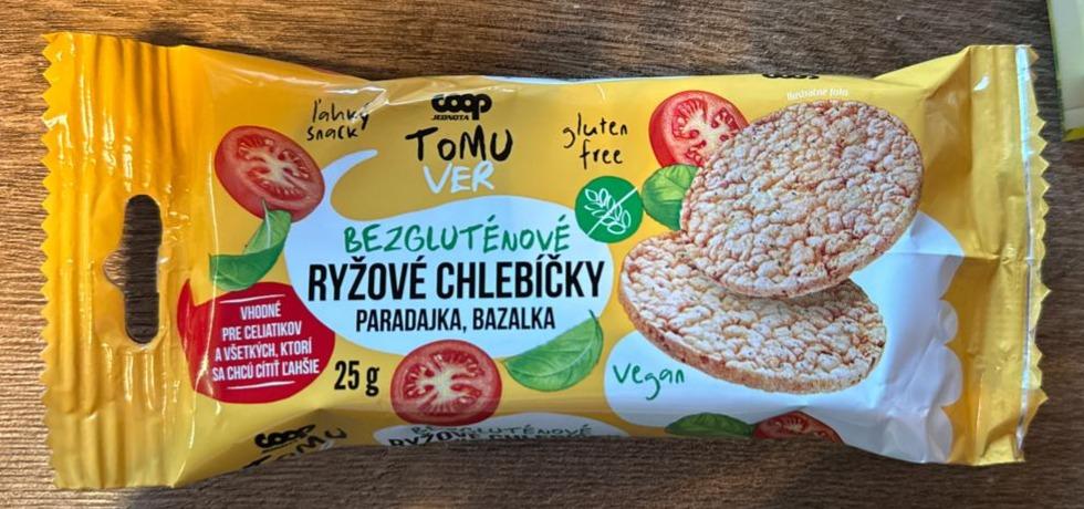 Képek - Bezgluténové Ryžové chlebíčky paradajka bazalka Coop Jednota Tomu Ver