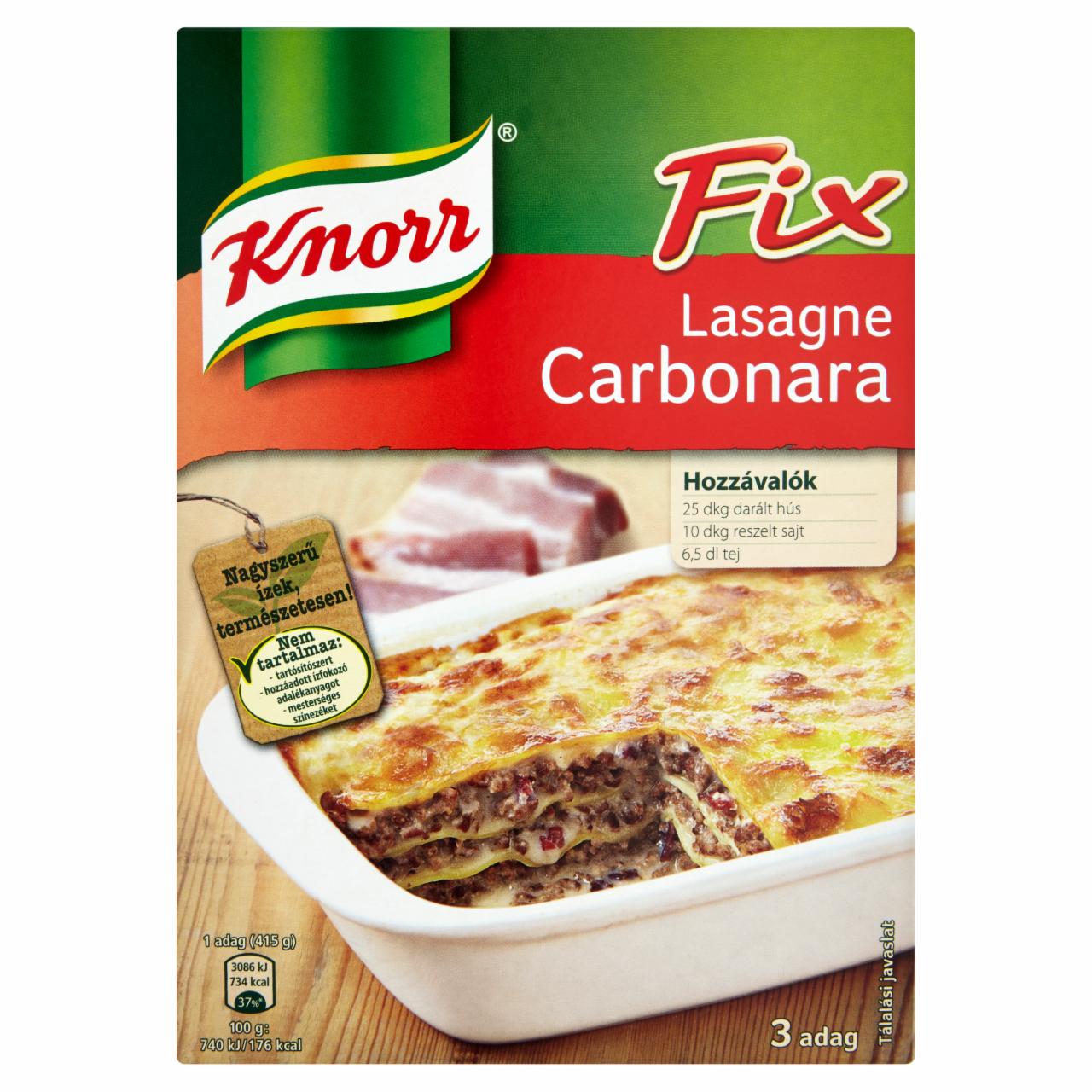 Képek - Knorr Fix Lasagne Carbonara 190 g