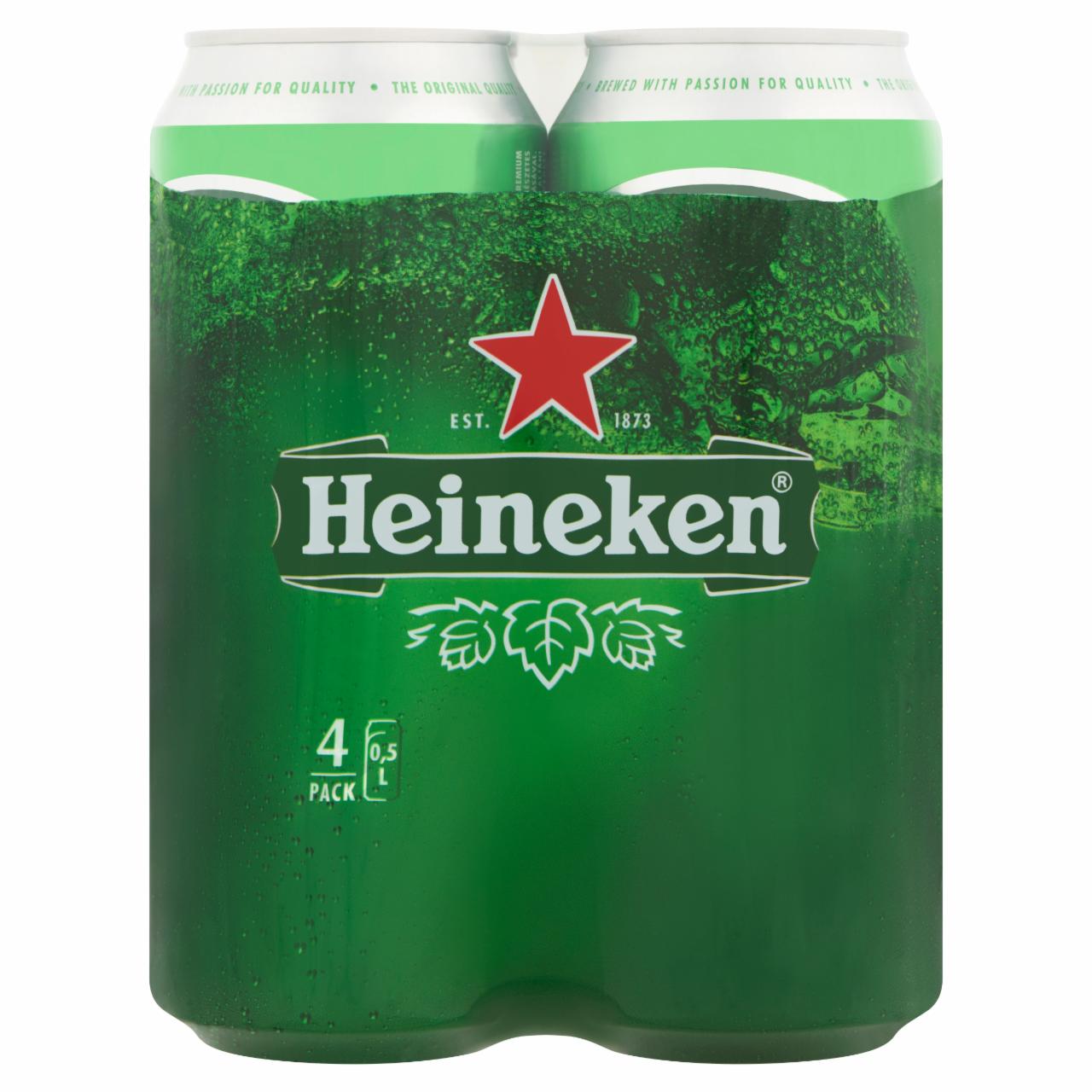 Képek - Heineken minőségi világos sör 5% 4 x 0,5 l doboz