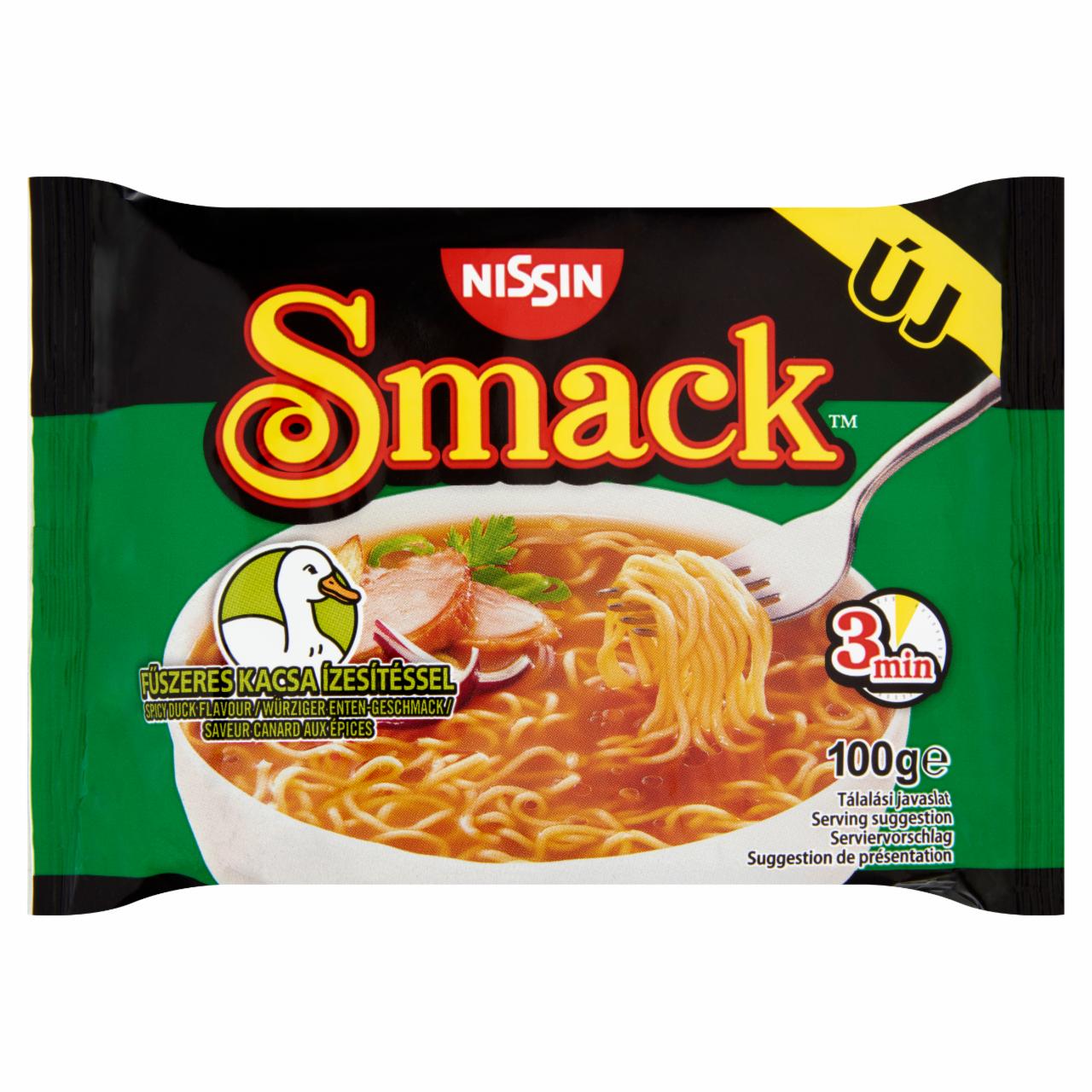 Képek - Nissin Smack fűszeres kacsa ízű instant tésztaleves 100 g