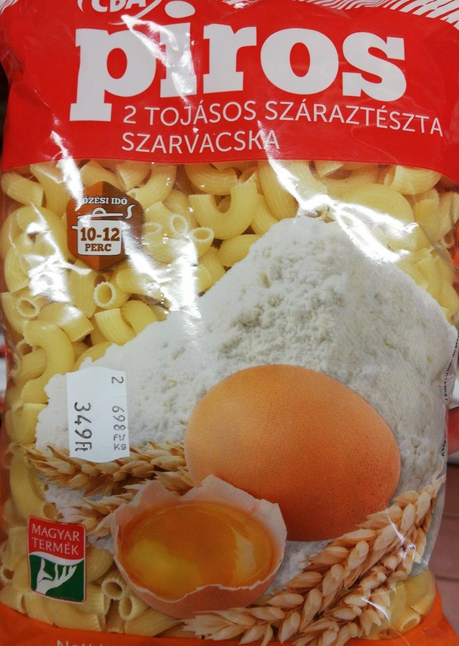 Képek - 2 tojásos szarvacska száraztészta CBA Piros