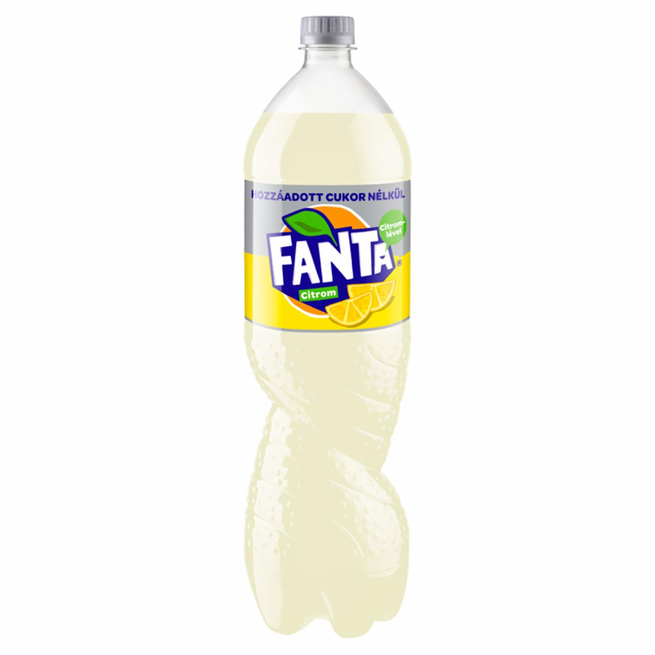 Képek - Fanta Zero citrom ízű szénsavas energiamentes üdítőital édesítőszerekkel 1,75 l