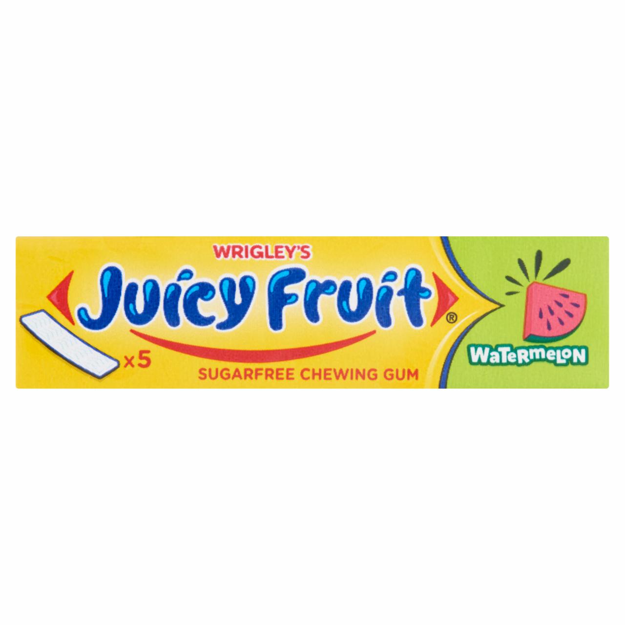 Képek - Juicy Fruit görögdinnyeízű rágógumi 5 lap 13 g