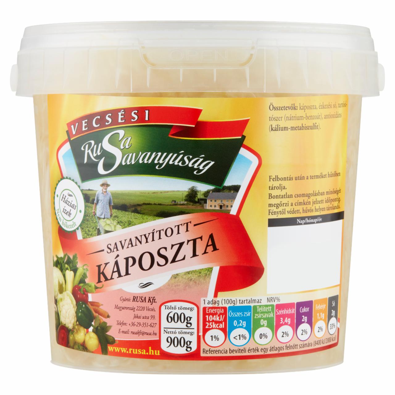 Képek - Rusa Savanyúság savanyított káposzta 900 g